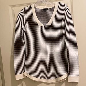 Talbots Women's Striped V-Neck sweater